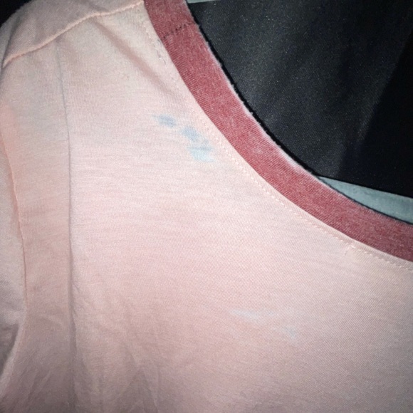 TREASURE & BOND Nordstrom Ringer T Shirt Long Sleeve Pink Smoke Red NWT - Picture 7 of 9